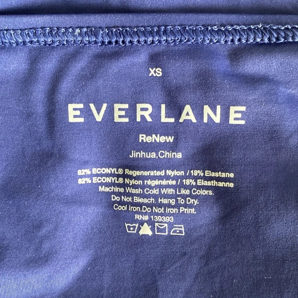 EVERLANE High Rise Blue Medium Coverage Bottoms and Triangle Swimsuit Top XS/S - Picture 8 of 9